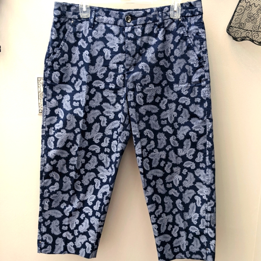 Paisley print capris